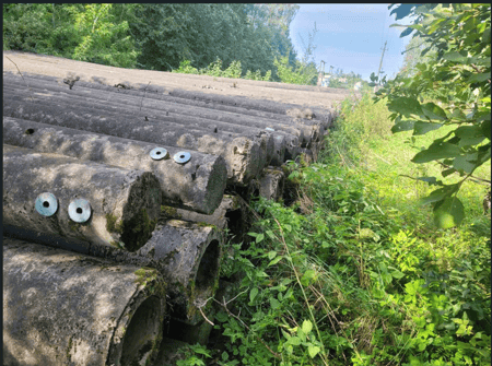 Gelžb. stulpai (naudoti) apie 130 vnt.