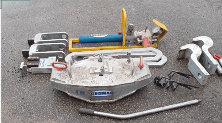 Hidraulinis,lengvas horizontalus bėgių  JLP.75;Serija Nr.672